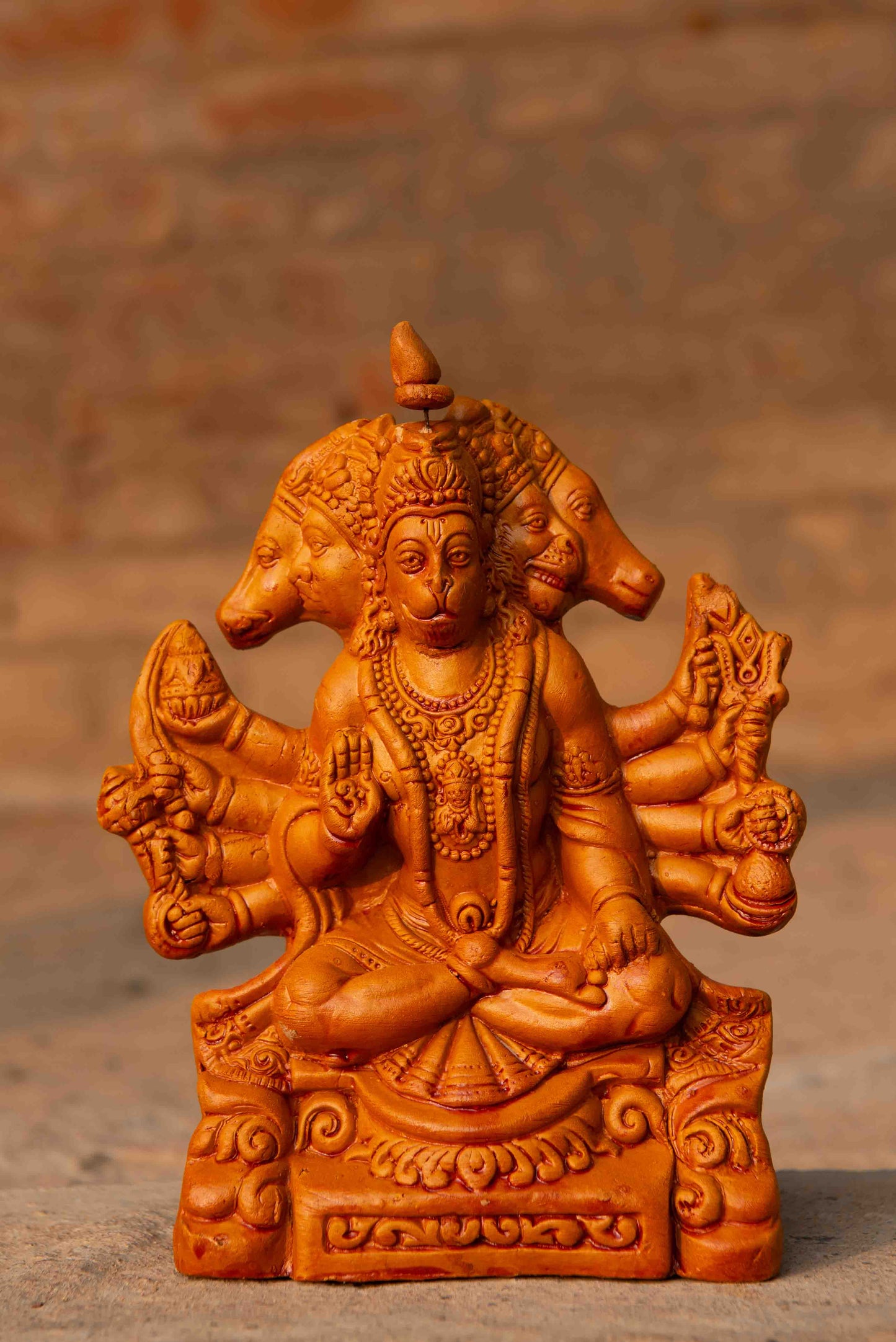 Panchmukhi Hanuman Terracotta Sculpture